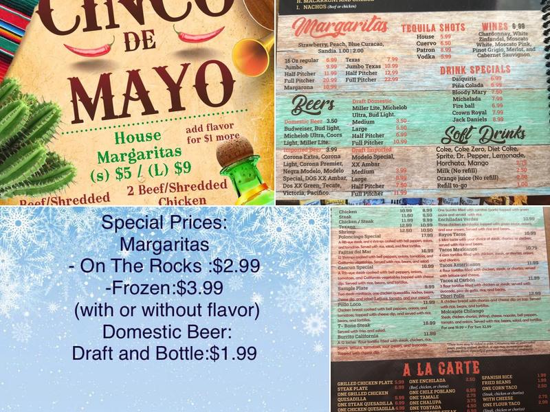 El Rayos Authentic Mexican Menu