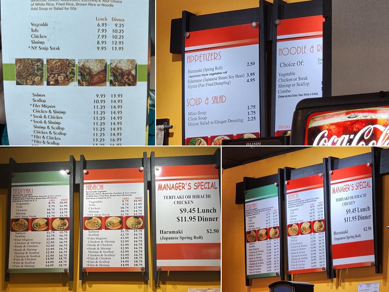 Soho Hibachi Calhoun Menu