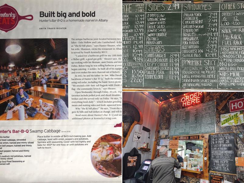 Hunter's Bar-B-Q Menu