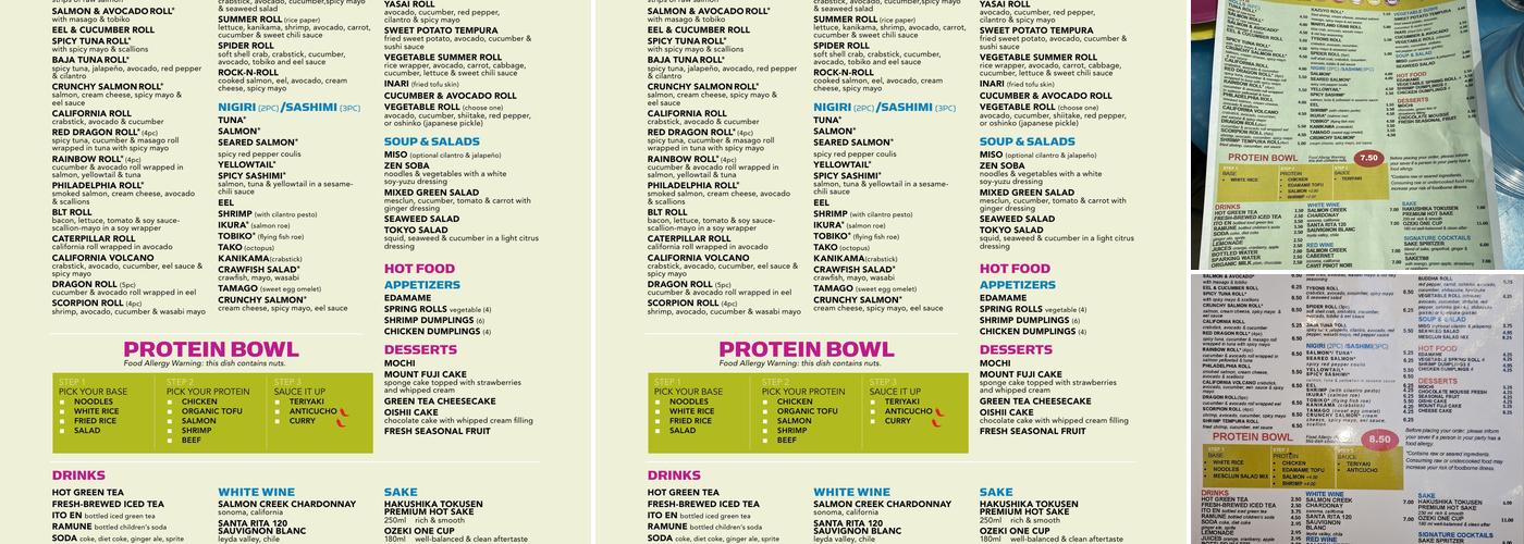 Wasabi Menu