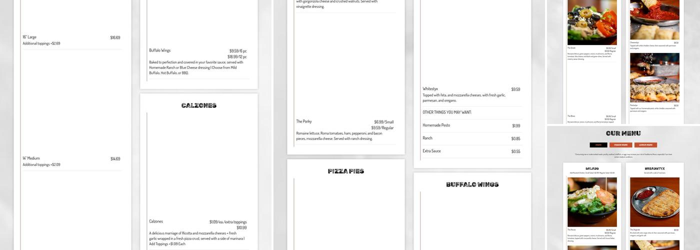 Broomelli Boys Pizzeria Menu