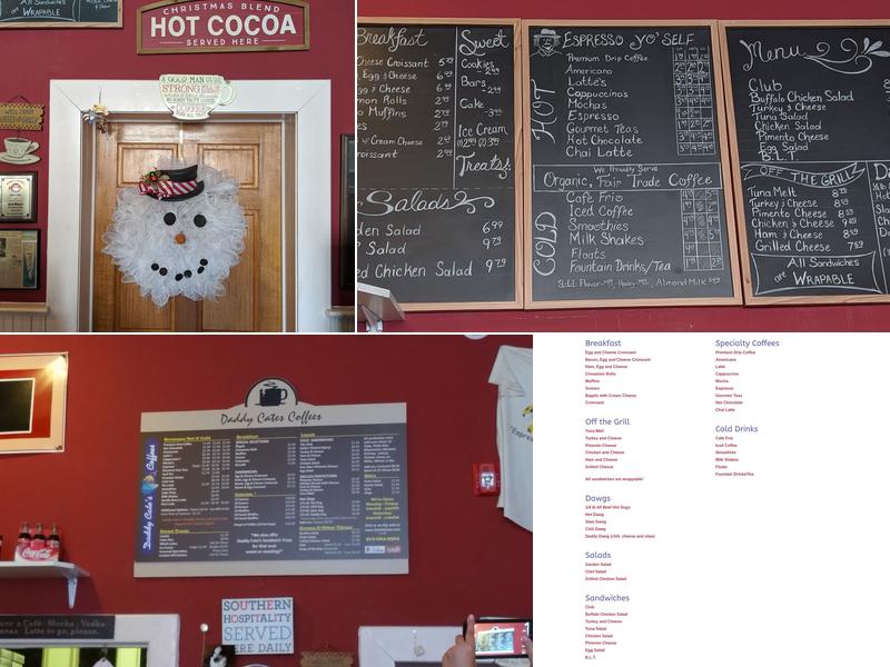 Daddy Cate's Coffees Menu