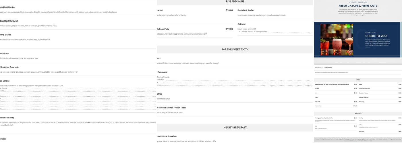 ECHO St. Simons Menu