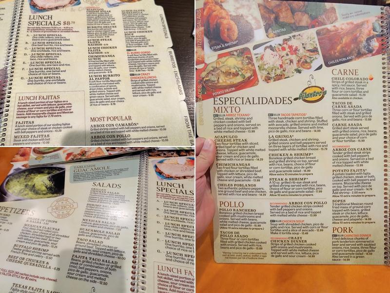 Cilantros Grill & Cantina Menu