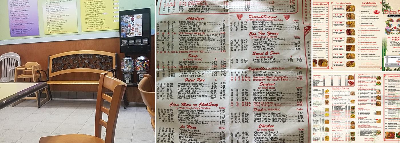 China One Menu
