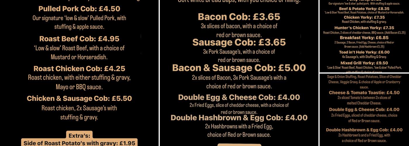 Sizzling Pig Café Menu