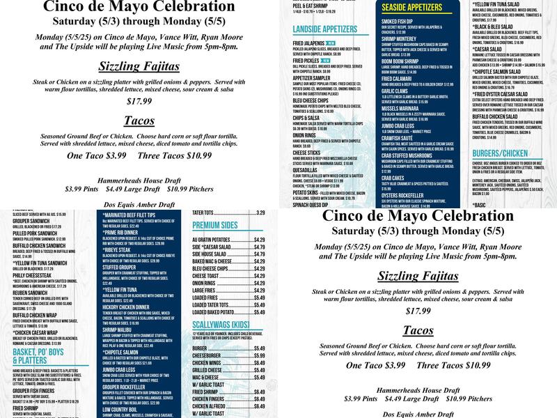 Hammerheads Seafood And Sports Grille Menu