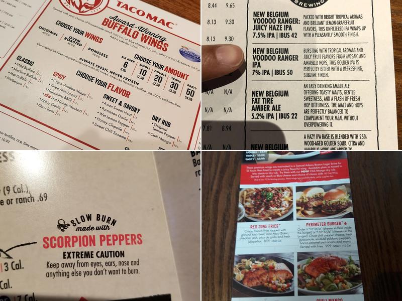 Taco Mac Suwanee Menu