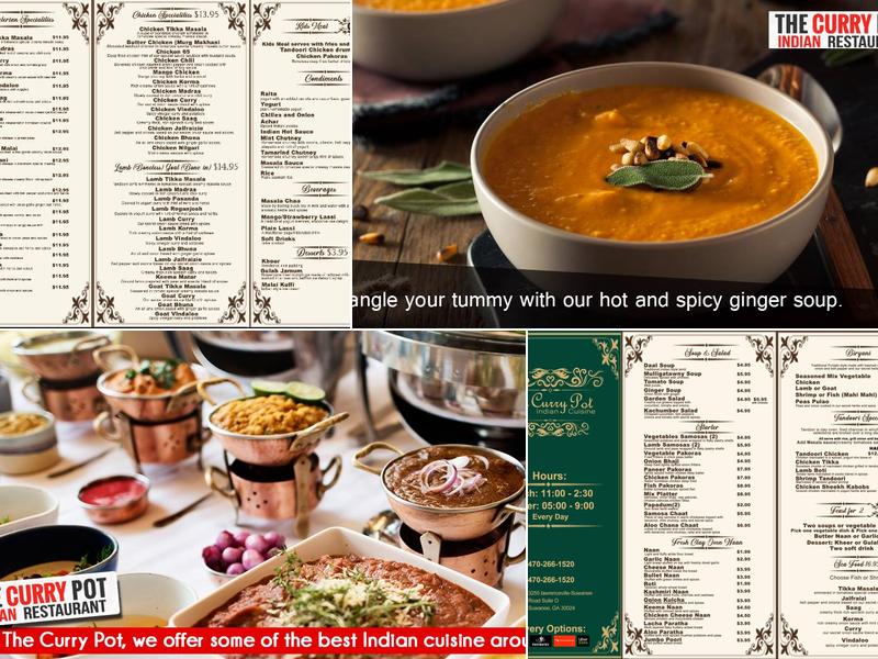 The Curry Pot Menu