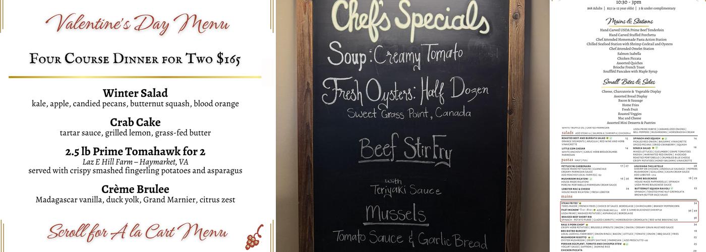 Brx American Bistro Menu