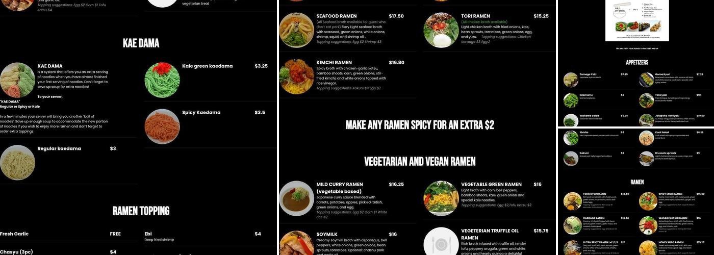 Umaido Menu