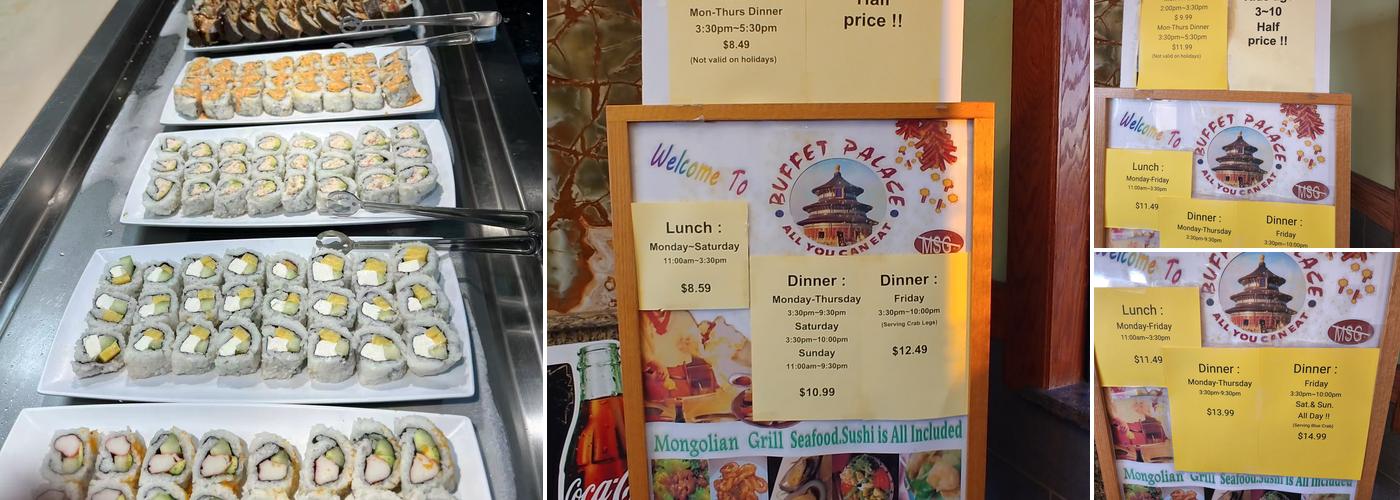 Buffet Palace Menu