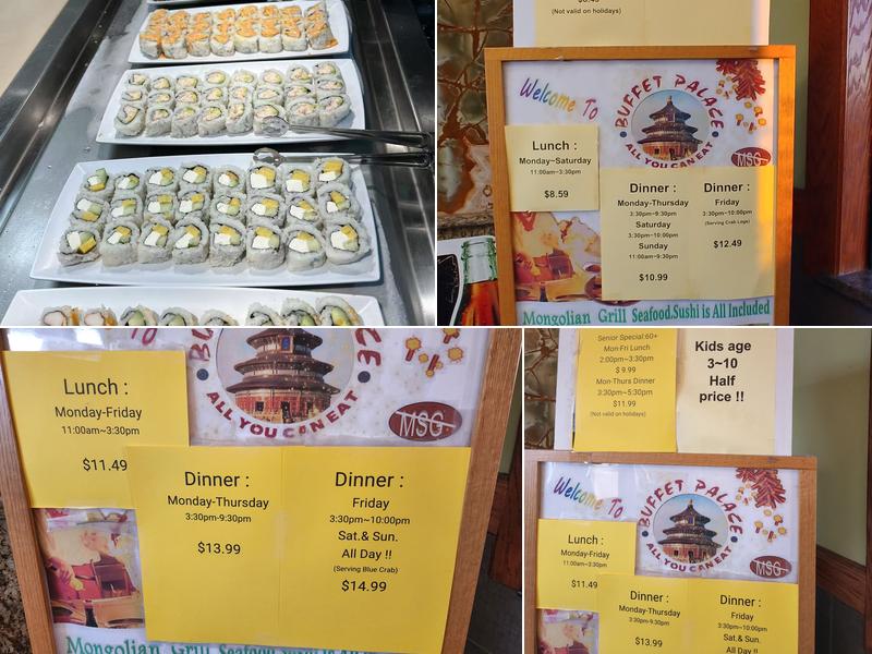 Buffet Palace Menu