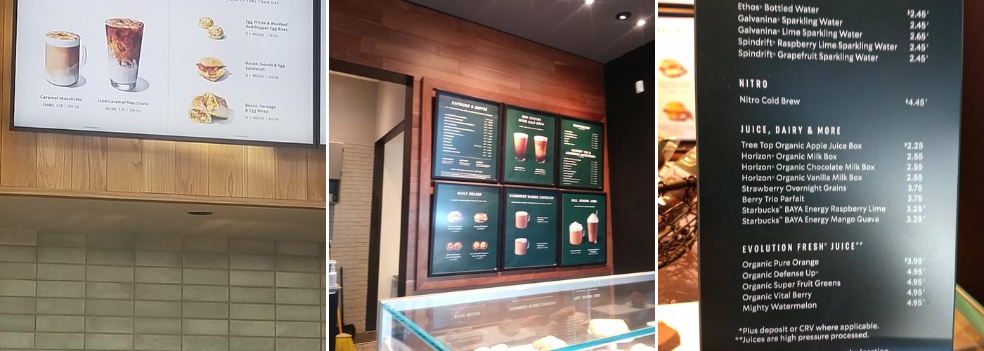 Starbucks Menu