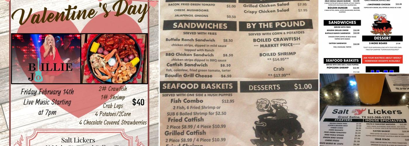 Salt Licker's Menu