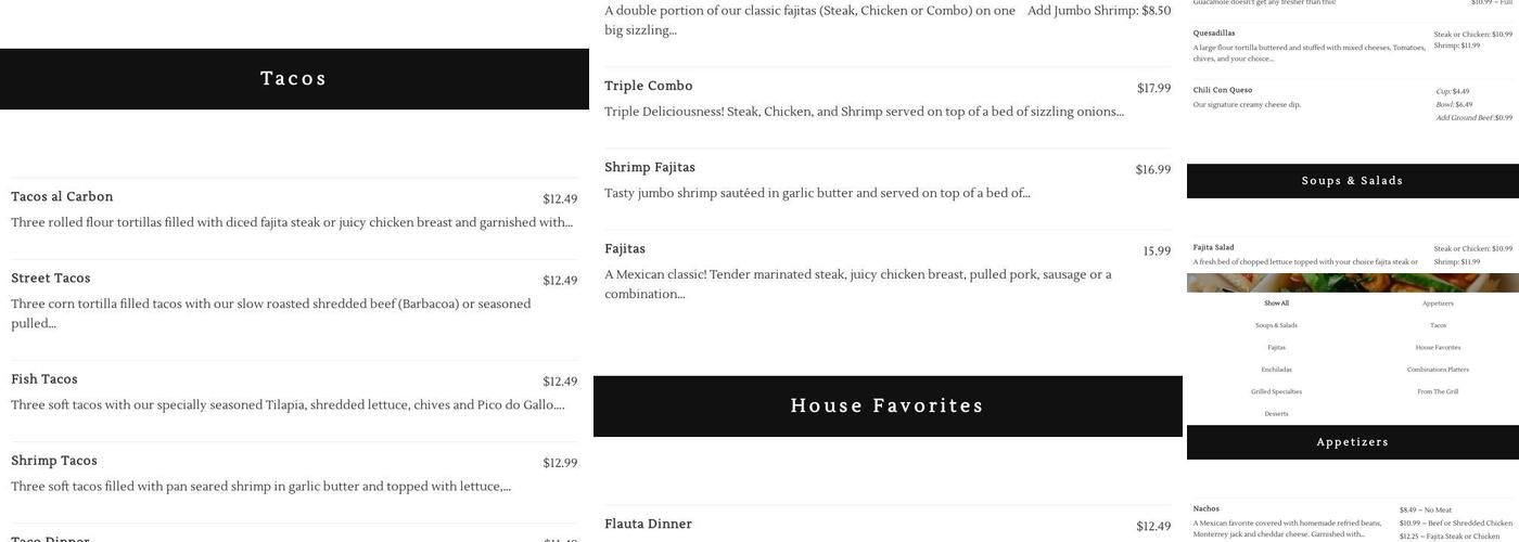 Frijoles Cafe Y Cantina Menu
