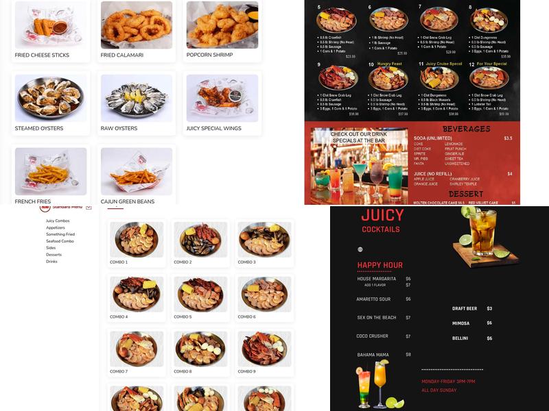 The Juicy Crab Menu