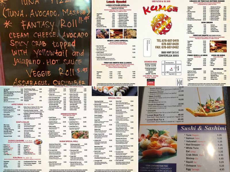 Kumo Hibachi & Sushi Menu