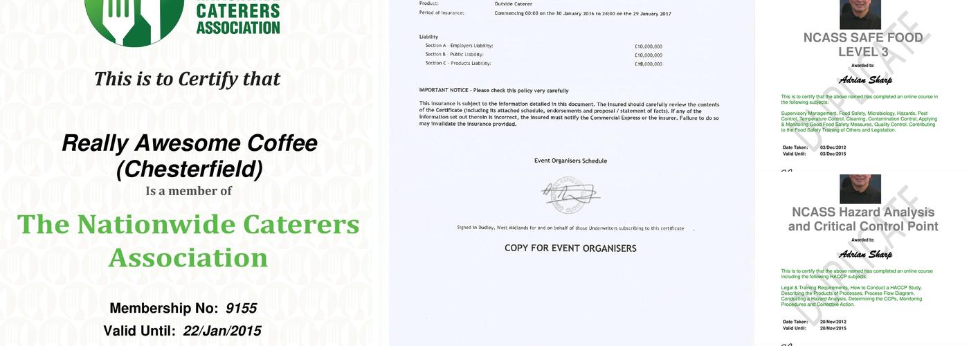 Really Awesome Coffee (Chesterfield) Menu