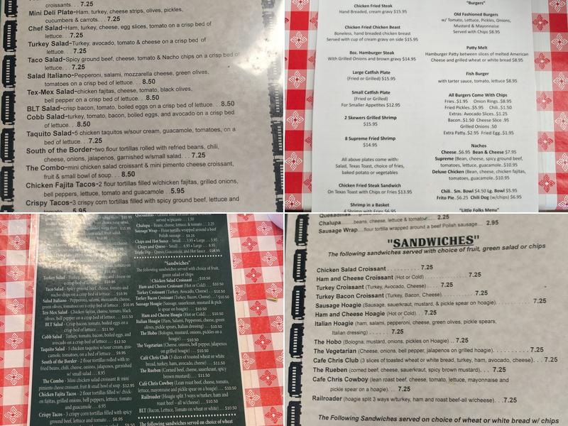 Cafe Chris Menu