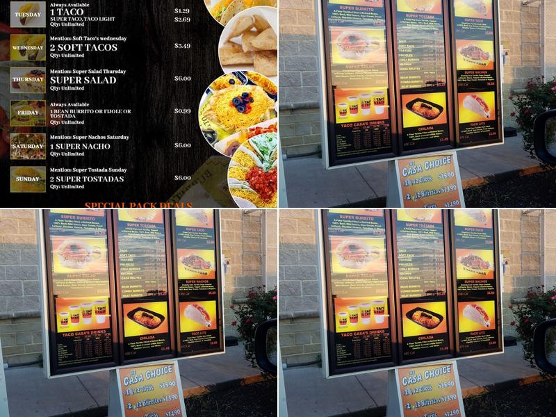 Taco Casa Menu