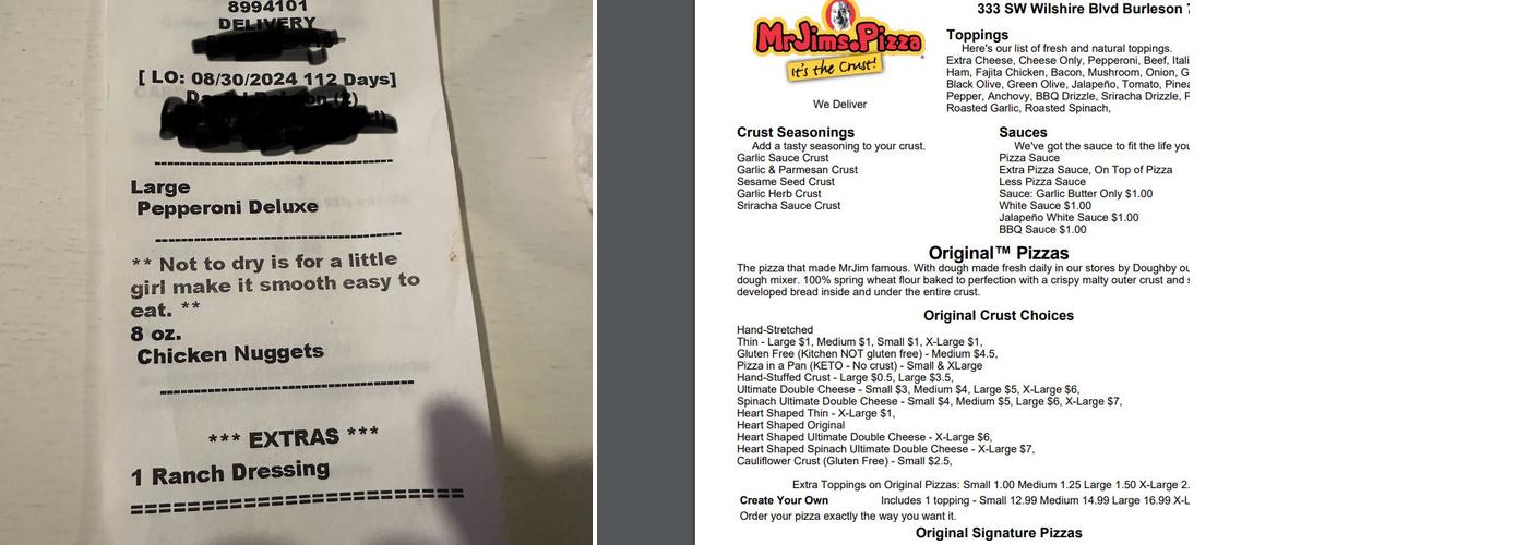 MrJims.Pizza Menu