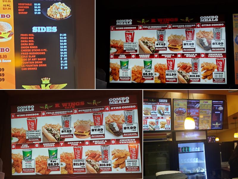 K Wings Cafe Menu