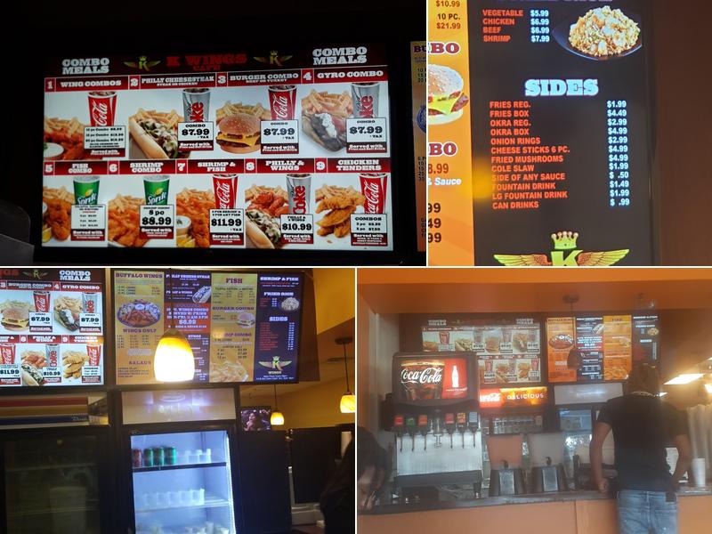 K Wings Cafe Menu