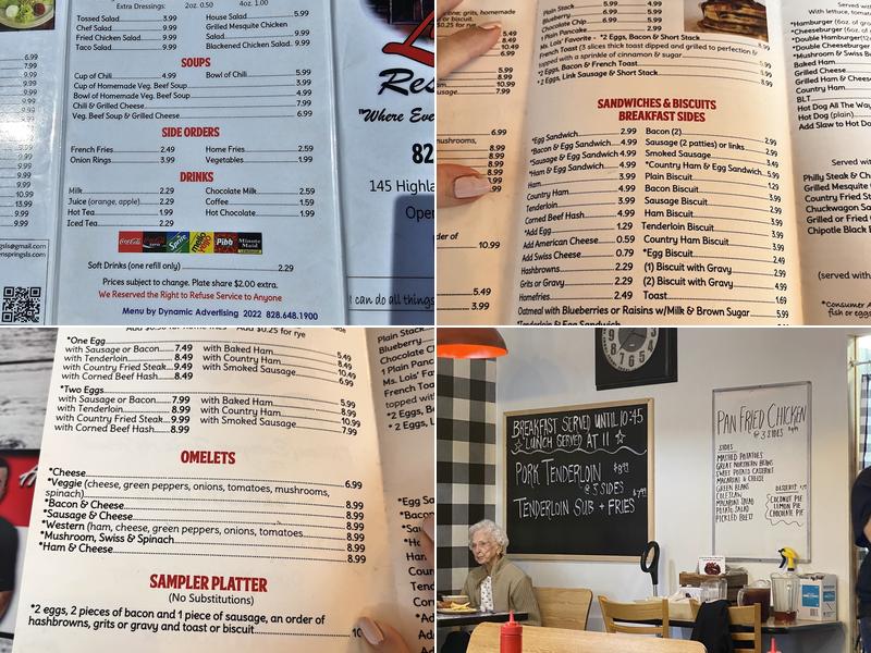 Ms Lois' Restaurant Menu