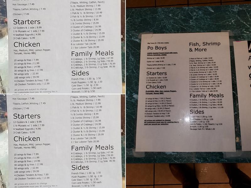 Big Tuna Menu