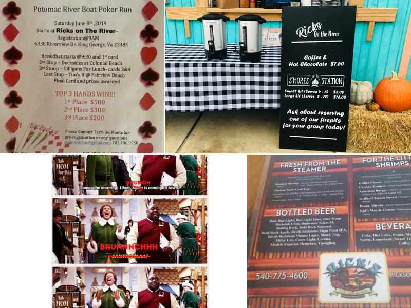 Rick's on the River Menu