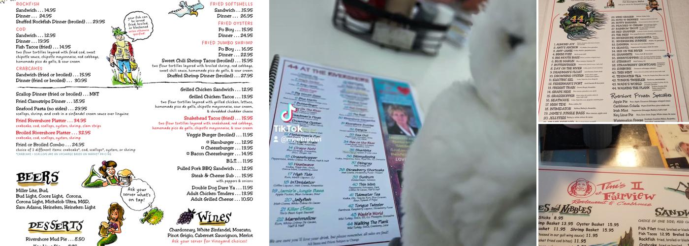 Tim's II at Fairview Menu