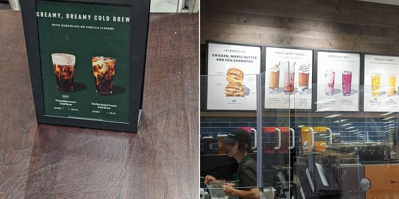 Starbucks Menu