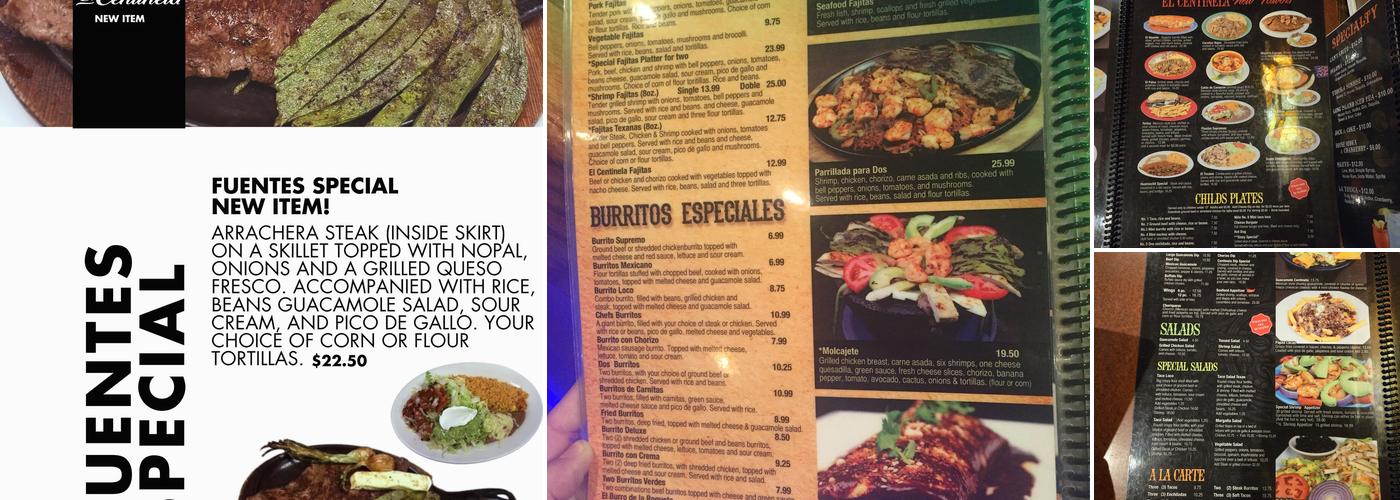 El Centinela flowery branch Menu