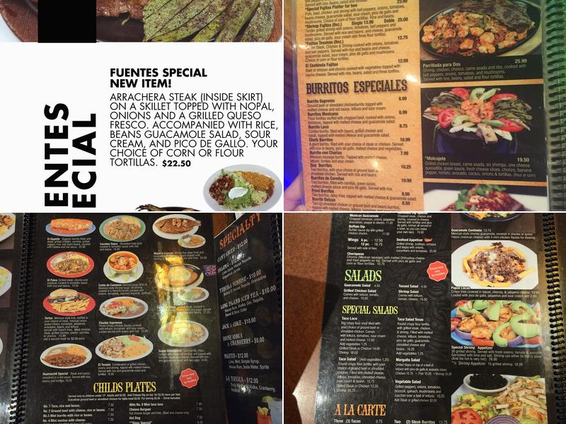 El Centinela flowery branch Menu