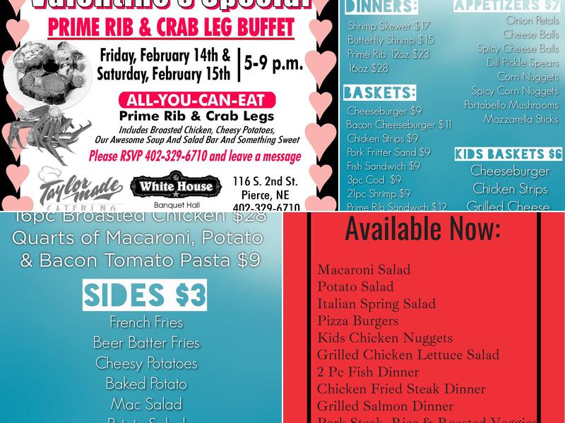 Taylormade Catering Menu