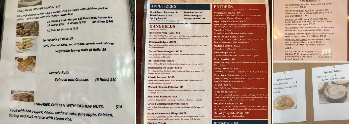 Chat & Choo LLC Menu