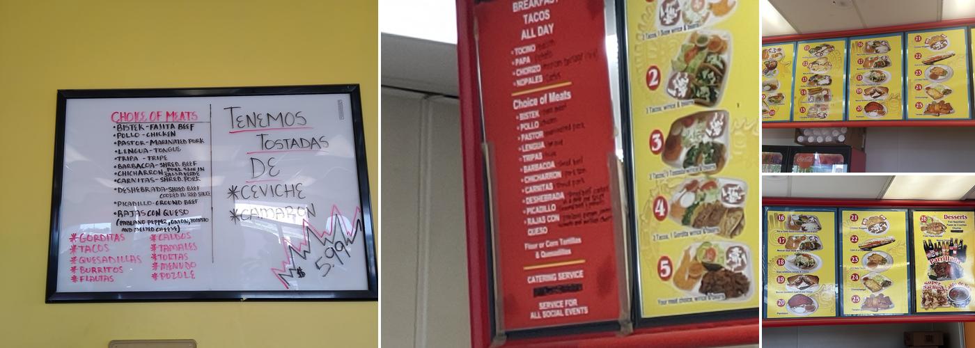 Tacos Azteca Roanoke Menu