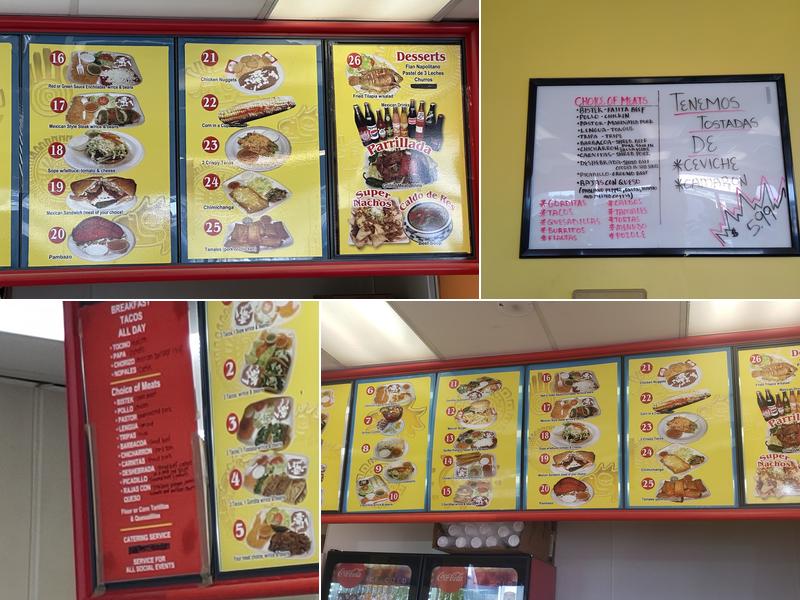 Tacos Azteca Roanoke Menu