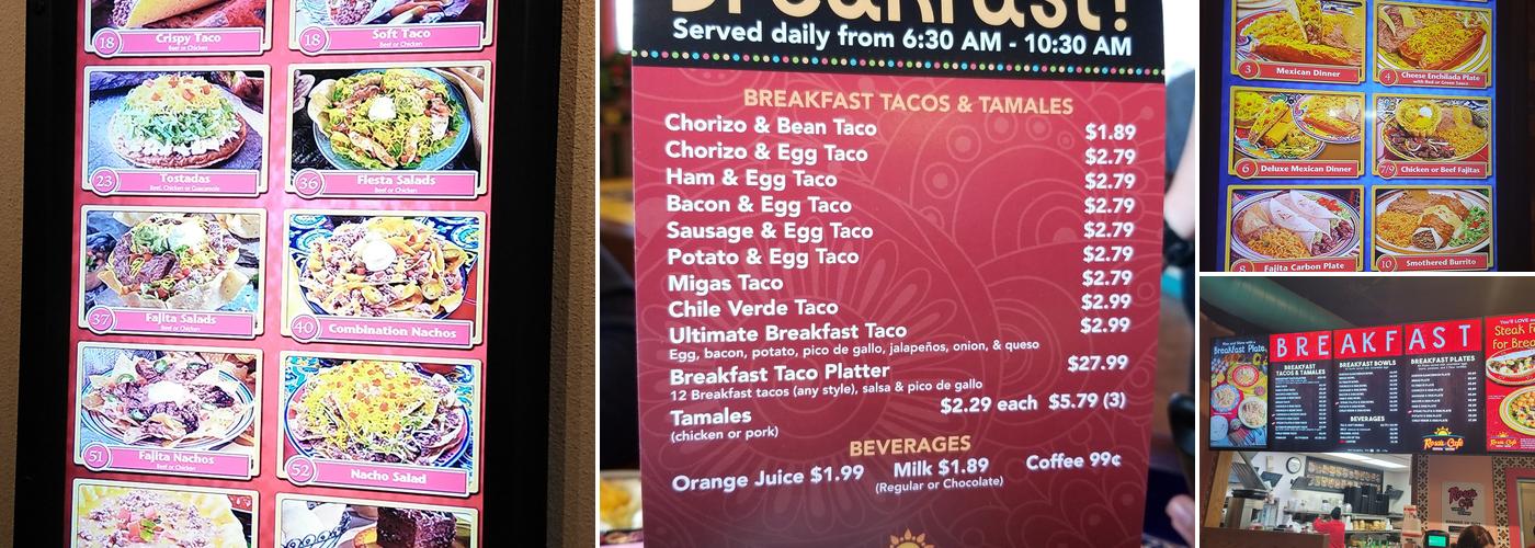 Rosa's Café & Tortilla Factory Menu