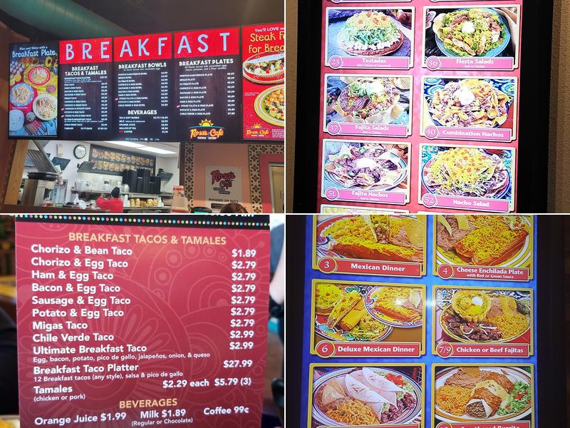 Rosa's Café & Tortilla Factory Menu