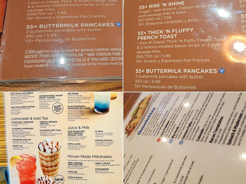 IHOP Menu