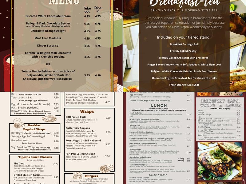 T Post Tearoom Menu