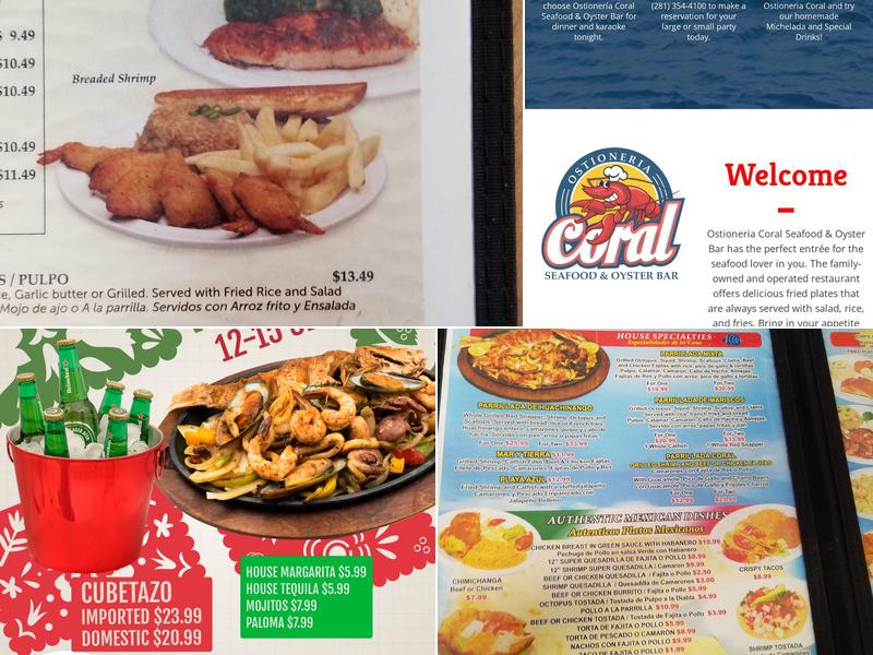 Ostioneria Coral Seafood & Oyster Bar Menu
