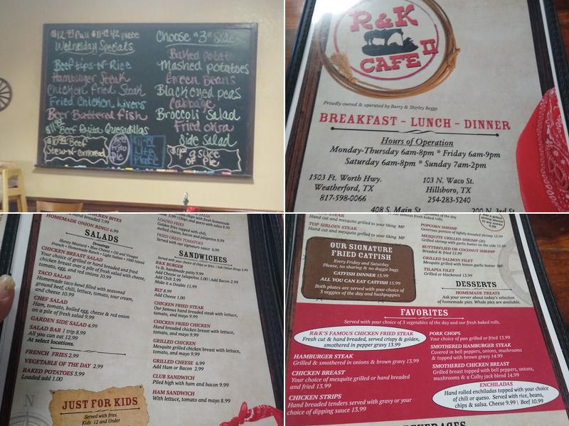 R&K Cafe II Menu
