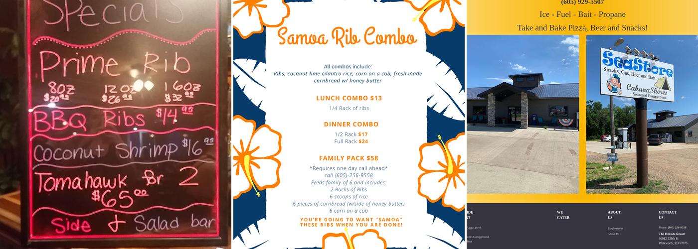Hillside Resort Menu