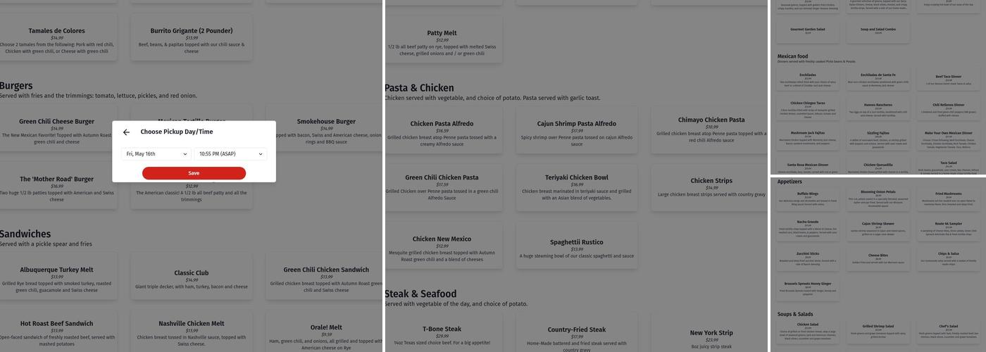 Silver Moon Cafe Menu