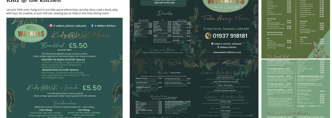 Walkers Kitchen Menu