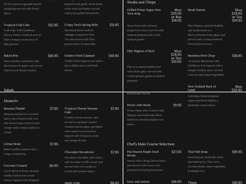 Polo's Restaurant Menu