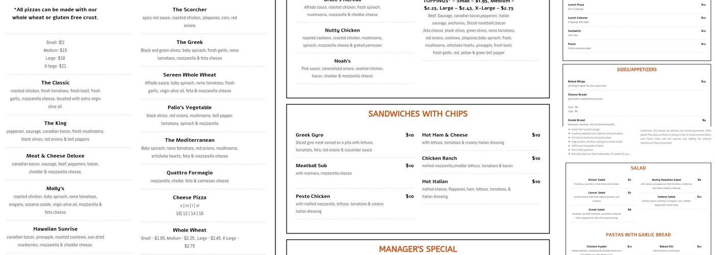 Palio's Pizza Cafe Azle Menu